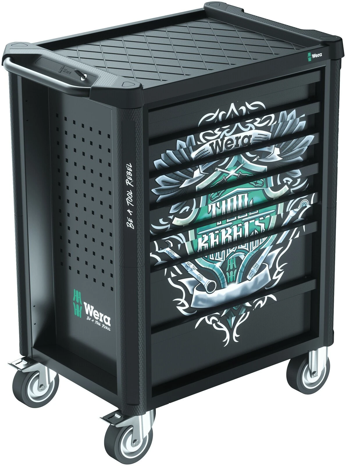 Wera 150130 7 Drawer Tool Rebel Roller Cabinet 1 Trolley With 78 Piece Tool Kit In Foam Inlays 4 Wera 150130 7 Drawer Tool Rebel Roller Cabinet 1 Trolley With 78 Piece Tool Kit In Foam Inlays - Image 2