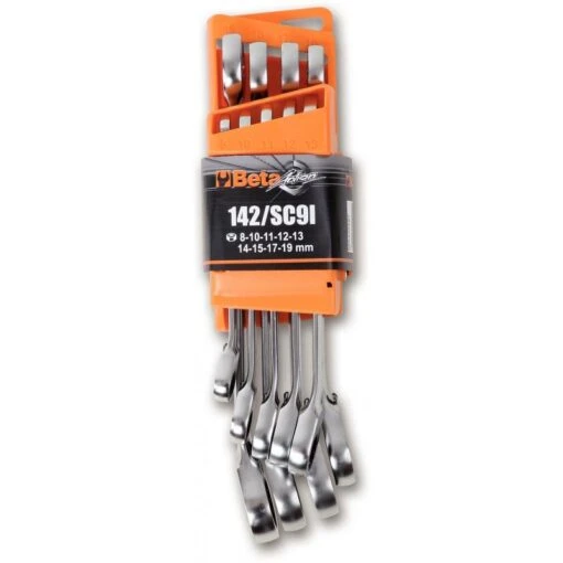 Beta 142/SC9i 9 Piece Metric Reversible Ratcheting Combination Spanner Set 8-19mm