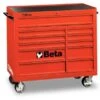 Beta C38 11 Drawer XL Mobile Roller Cabinet - Red -Quality Tool Store 104330