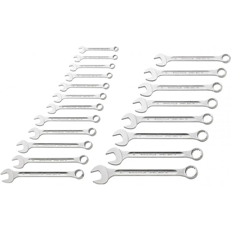 Stahlwille '13a/20' 20 Piece AF Open Box Combination Spanner Set 1/4" - 1.1/4" AF