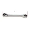 Beta 195P Metric Bi Hex Offset Reversible Double Ring Ratcheting Spanner Wrench 17x19mm -Quality Tool Store 125545