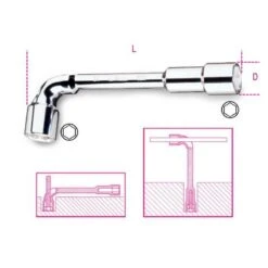 Beta "933 24X24" 24mm X 24mm Double Ended Offset Hexagon Socket Wrench