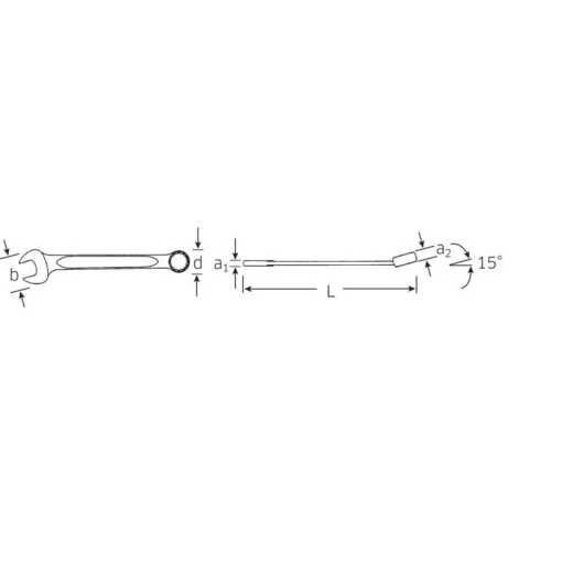Stahlwille 13A Combination Spanner - 9/32" X 110mm Long - Image 2