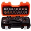 Bahco 1320SRM/S29 S Type Ratcheting Ring Spanner & Torx / Hex Adaptor Set 1 Bahco 1320SRM/S29 S Type Ratcheting Ring Spanner & Torx / Hex Adaptor Set -Quality Tool Store 1320SRM S29 1