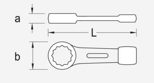 Gedore 306 Metric Ring Slogging Spanner Wrench 100mm - Image 2