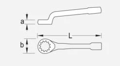 Gedore 306 G Metric Deep Offset Ring Slogging Spanner Wrench 41mm -Quality Tool Store 1415875 DIMENSIONAL 1