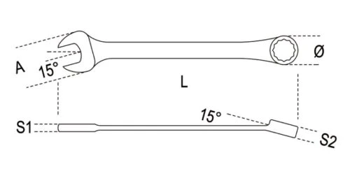 Beta 142/SC9i 9 Piece Metric Reversible Ratcheting Combination Spanner Set 8-19mm - Image 3