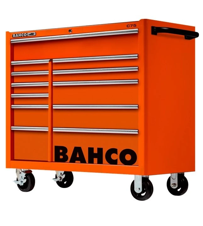 Bahco 1475KXL12 C75 Classic 40" 12 Drawer Mobile Roller Cabinet Orange 3 Bahco 1475KXL12 C75 Classic 40" 12 Drawer Mobile Roller Cabinet Orange
