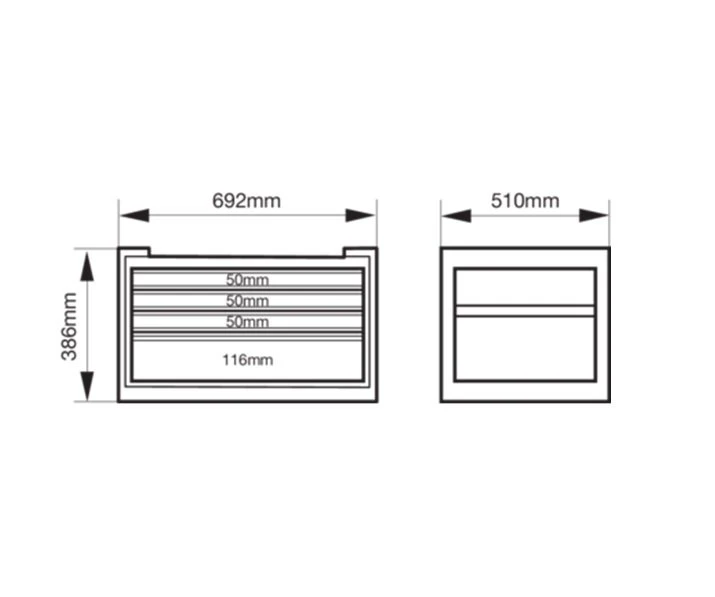 Bahco 1482K4GREY E82 4 Drawer Top Chest Tool Box For E72 Roll Cabs - Grey 6 Bahco 1482K4GREY E82 4 Drawer Top Chest Tool Box For E72 Roll Cabs - Grey - Image 4