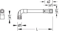 Gedore 25 PK 10 Metric Angled Socket Wrench 10mm -Quality Tool Store 1616323 1 1