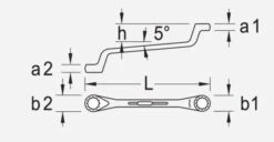 Gedore 2 Metric Double End Offset Ring Spanner Wrench 13x14mm -Quality Tool Store 2 series dimensional 3