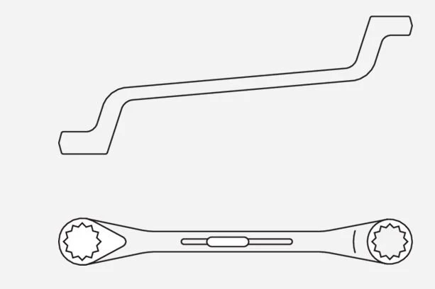 Gedore 2 Metric Double End Offset Ring Spanner Wrench 19x24mm 5 Gedore 2 Metric Double End Offset Ring Spanner Wrench 19x24mm - Image 3