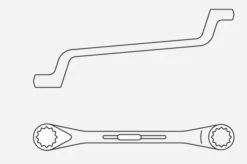 Gedore 2 Metric Double End Offset Ring Spanner Wrench 20x22mm 7 Gedore 2 Metric Double End Offset Ring Spanner Wrench 20x22mm -Quality Tool Store 2 series dimensional pt 2