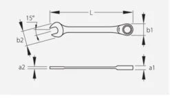 Gedore 7 R Metric Combination Ratchet Spanner Wrench 10mm -Quality Tool Store 2297051 1 1