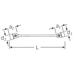 Stahlwille 29 Double Ended Flexi-Joint Spanner 6x7mm -Quality Tool Store 29 DIMENSIONS 1