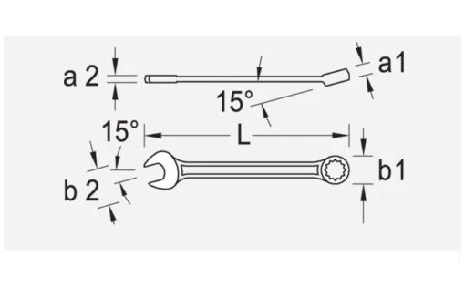 Gedore 7 Series Metric Combination Spanner Wrench 30mm - Image 2