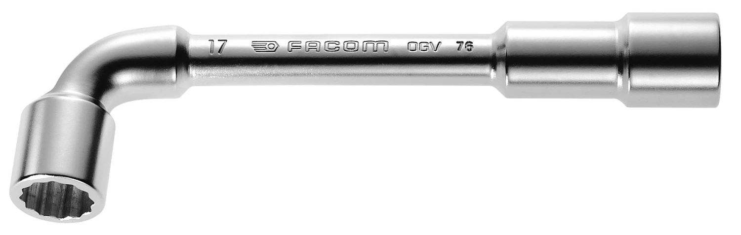 Facom 76.15 Angled L- Shaped Open-Socket Wrench - 15mm. 12 Point Sockets, With "Through Hole" On Sho 3 Facom 76.15 Angled L- Shaped Open-Socket Wrench - 15mm. 12 Point Sockets, With "Through Hole" On Sho
