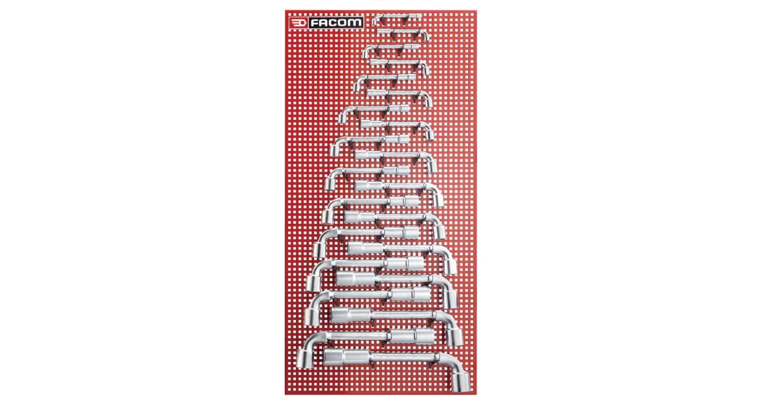 Facom 76.P22M 22 Piece Angled Socket Wrench Wall-mounted Set 8-32mm 3 Facom 76.P22M 22 Piece Angled Socket Wrench Wall-mounted Set 8-32mm