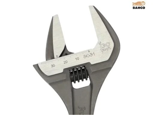 Bahco 130 Year Anniversary 8031 Adjustable Wrench 8" Extra Wide Jaw Opening 38mm - Limited Edition - Image 2