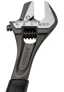 Bahco 9070P Black Finish Comfort Grip Adjustable Wrench With Reversible Jaw 6" -Quality Tool Store 90P Series 3