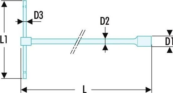 Facom 98B.12 Metric Sliding T-Handle Socket Wrench 12mm 8 Facom 98B.12 Metric Sliding T-Handle Socket Wrench 12mm - Image 6