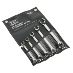 Sealey AK2651 5 Piece Flare Nut Pipe Spanner Set Metric 9 - 21mm