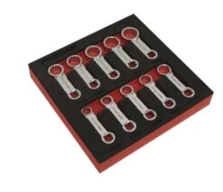 Sealey Premier AK59895 10 Piece 3/8" Drive Torque Adaptor Spanner Set 10-19mm -Quality Tool Store AK59895 2