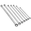 Sealey AK6319 7 Piece Extra Long Double Ring Ratchet / Fixed Spanner Set 8-19mm -Quality Tool Store AK6319
