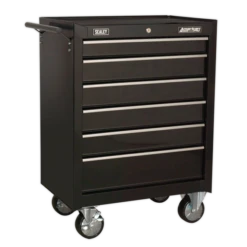 Sealey AP22BSTACK 14 Drawer Tool Box Stack - Roll Cab, Top &amp; Mid Chests - Black -Quality Tool Store AP226B