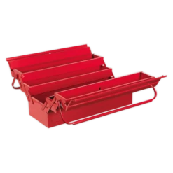 Sealey AP521 Cantilever Metal Toolbox 4 Tray 530mm Long - Red -Quality Tool Store AP521