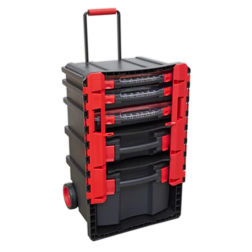 Sealey Tools AP860 Professional Tool Box Trolley With 5 Tool Storage Cases - Stack - Image 3