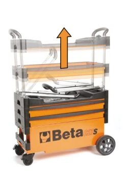 Beta C27S Folding Portable Collapsable Tool Trolley With Drawers Grey -Quality Tool Store C27S 2