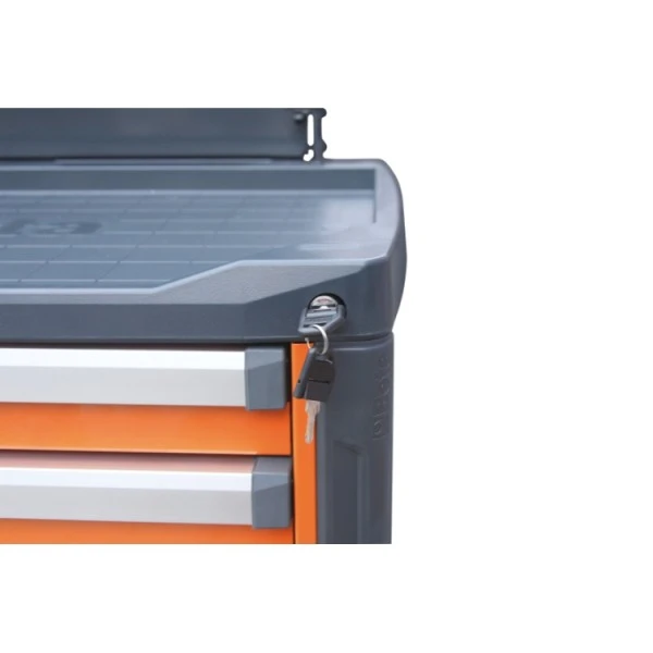 Beta C37/7 7 Drawer Mobile Roller Cabinet - Orange 4 Beta C37/7 7 Drawer Mobile Roller Cabinet - Orange - Image 2