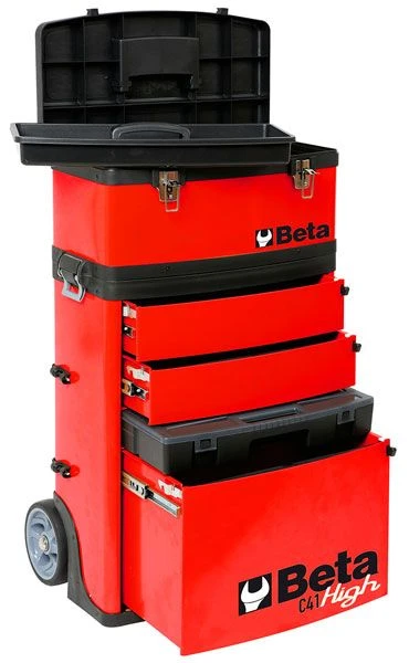 Beta C41H Two - Module Tool Trolley Cabinet - Red 3 Beta C41H Two - Module Tool Trolley Cabinet - Red