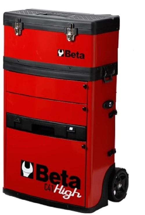 Beta C41H Two - Module Tool Trolley Cabinet - Red 5 Beta C41H Two - Module Tool Trolley Cabinet - Red - Image 3