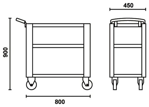 Beta C51 3 Level Mobile Workshop Tool Trolley Red - Image 2