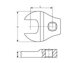 Bahco 679 1/4" Drive Imperial Ring Crows Foot Spanner Wrench 9/16" AF -Quality Tool Store Crow foot dimension 5