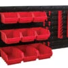 DeWALT Faithfull FAIPAN12KIT Wall Mounted Organiser Storage Rack 22 Pieces, Includes 9 Bins -Quality Tool Store FAIPAN12KIT