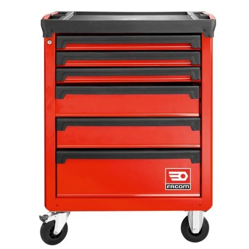 Facom ROLL.6M3A 6 Drawer Mobile Roller Cabinet - Red - Image 3