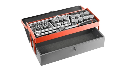 Facom S.442EP 1/2" Drive 28 Piece Metric Socket Set In A Metal Tool Box