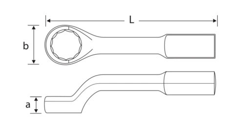 Bahco 315Z Imperial Offset Ring End Slogging Wrenches 3.1/8" AF - Image 4