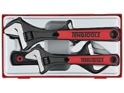 Teng TTADJ04 4 Pce Adjustable Spanner/Wrench Set 6", 8", 10" &amp; 8" Wide Jaw In Tool Box Tray