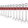Teng WRSP12RS 12 Piece Ratcheting Combination Spanner Set On Wall Rack 8-19mm -Quality Tool Store WRSP12RS