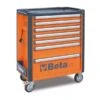 Beta C37/7 7 Drawer Mobile Roller Cabinet - Orange 1 Beta C37/7 7 Drawer Mobile Roller Cabinet - Orange -Quality Tool Store c3771